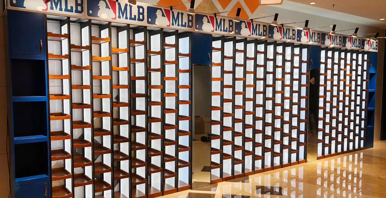 MLB发光板展示柜